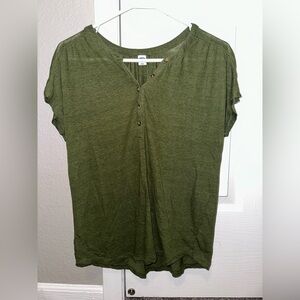 Old Navy Women's Navy Green Shirt
